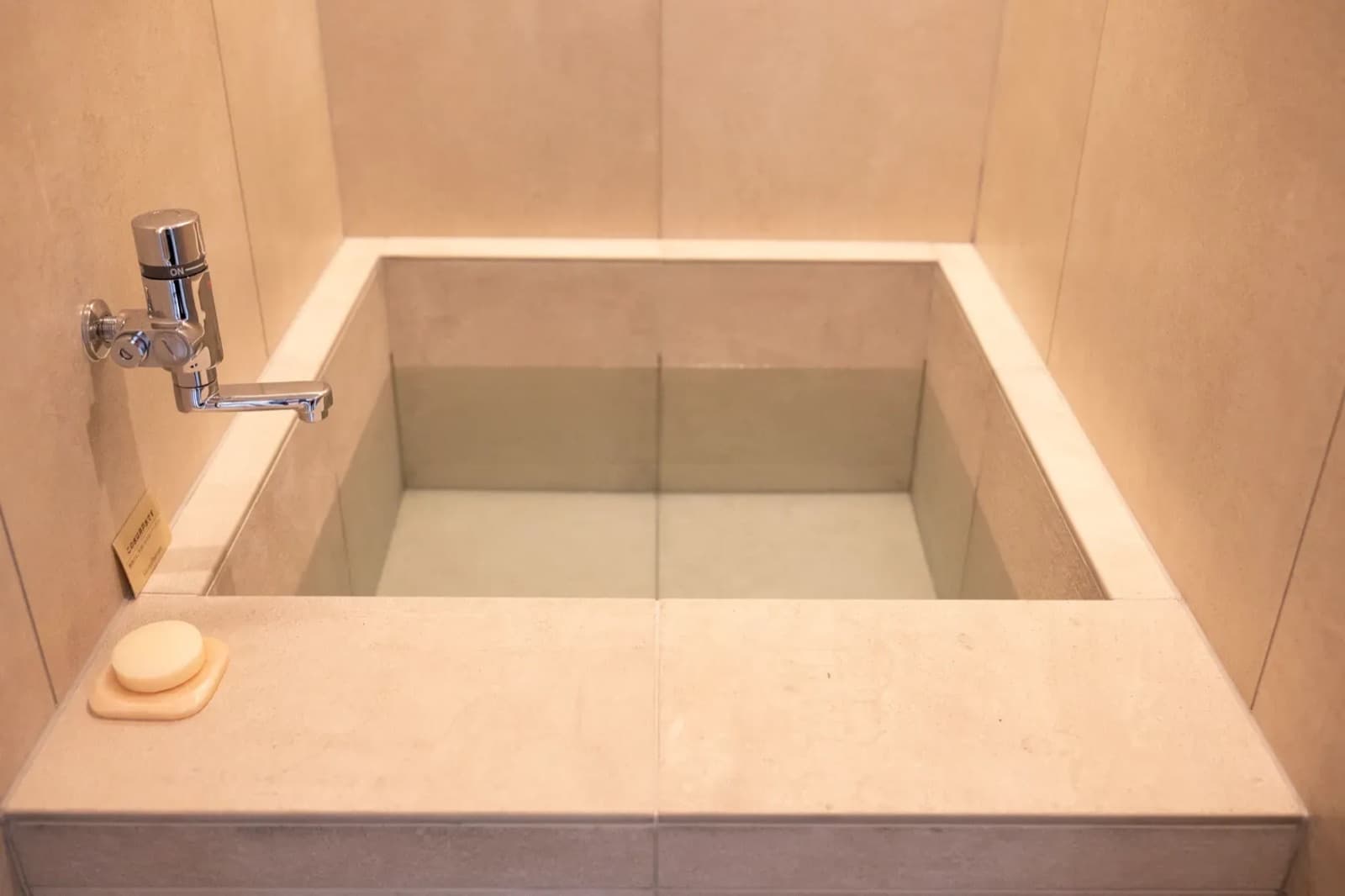 SaunaTherapy のタイル張りの水風呂
